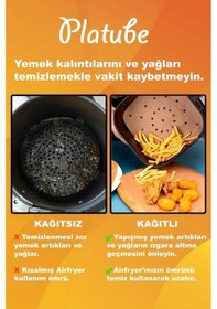 Resim Pisirme Kagidi 50 Adet Kare Delikli Airfryer Yagli Kagit Xiaomi Philips Tüm Markalara Uyumlu 