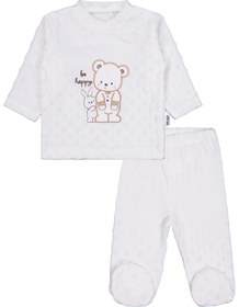 Resim Albimini Tavşanlı Ayı Patikli 2Li Pijama Takım 1-6 Ay Pijama Takımı - Ekru - Ekru / 3-6 Ay 