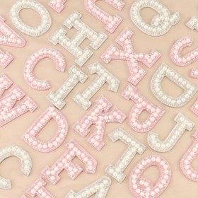 Resim 26 adet/52 adet Beyaz/Pembe Arka Yüzey Yapıştırıcı Harf Stickerları DIY Aksesuarları 