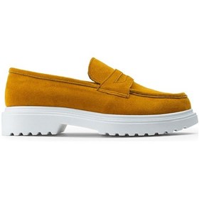 Resim Deery Hakiki Süet Sarı Loafer Kadın Ayakkabı - 01903zsrıp01 Sarı 