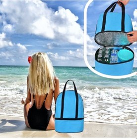 Resim Next Craft Plaj Çantası Isı Yalıtımlı Termos Sıcak Soğuk Tutucu 2 Bölmeli 26 Lt. Kapasiteli Kamp Outdoor Mavi 