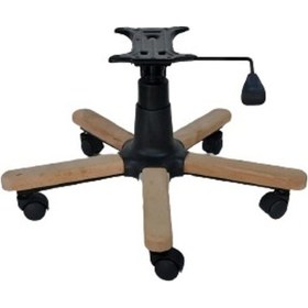 Resim Kamusalmarket Ahşap Kaplama Yıldız Ayak Seti Tek Kolu Mekanizma Naturel Boyasız 