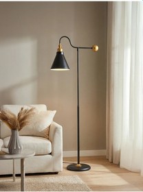 Resim Ardine Ayarlanabilir Siyah Lambader Gold Detaylı Metal Gövde Modern Ve Fonksiyonel Tasarım Gold Siyah 