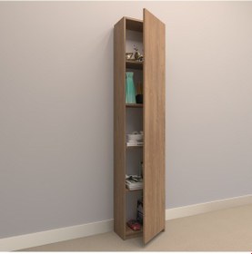 Resim Rafkestir Alina Suntalam Kitaplık ( 40 X 180 Cm ) - Kapaklı Kafkas Meşe ( 