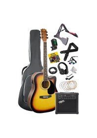 Resim Maxword Mcg-750sb-amp Kaliteli Eq 25w Amfili Elektro Akustik Gitar Seti 