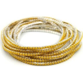 Resim 6'lı Lastikli Bileklik - Sarı Çok Renkli 