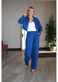 Resim Lemajh Mavi Tuvit Takım Ceket-pant-mavi Mavi 