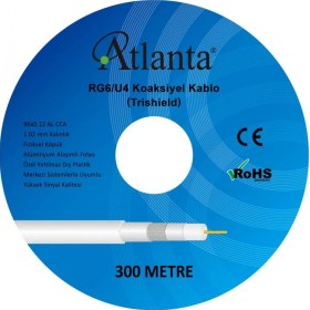 Resim Atlanta RG6/U4 96 Tel CCA Anten Kablosu (300 Metre) 