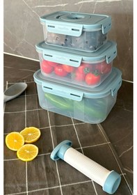 Resim Prima Nova Seoul Taze Ürün Saklama Kabı 3'lü Set Şeffaf 