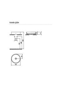 Resim Creavit Loop 45 CM Set Üstü Çanak Lavabo Basalt Mat Lp145 Lacivert 