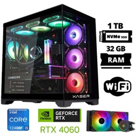 Resim Xaser Lexus X10 I5 12400F 32GB Ram 1tb M.2 Nvme SSD 8gb RTX4060 Sıvı Soğutmalı Oyuncu Bilgisayarı 
