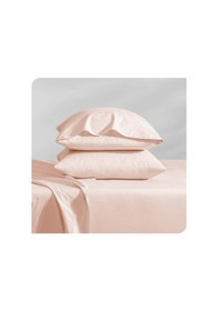 Resim Düz Pamuklu 2'li Yastık Kılıfı 50x70 Somon Somon 