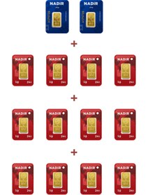 Resim Nadir Gold 24 Ayar 17 Gram Külçe Altın (2 Adet 2,5 Gram Külçe Altın + 12 Adet 1 Gram Külçe Altın ) 