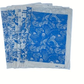 Resim 6 adet Mavi ve Beyaz Seramik Desen Transfer Kağıdı, Alt Külçe Çıkartmalar, 30.99x43.99 cm, Kağıt Malzemesi, Seramik Çıkartmalar için Uygun, "El Sanatları ve Dikiş Alt Külçe Çiçek Desenleri" 