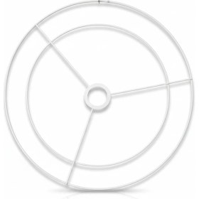 Resim Hobilen 40 cm 2 Halkalı Gümüş Metal Serbest Avize Iskeleti 