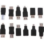 Resim Prettyia 12PCS Otg USB Erkek - Kadın Mikro Mini USB (Yurt Dışından) 