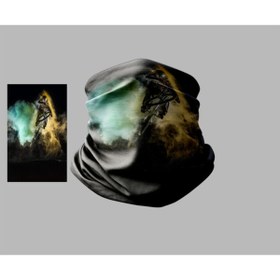 Resim Buffalo Bisiklet Tasarımlı Motorcu Buff Maske Outdoor Boyunluk Unisex Bandana 