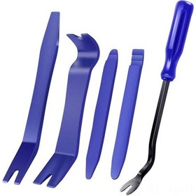 Resim Mufunye Otomotiv Panel Ses Sistemi Dekorasyon Montaj Aracı Seti - Mavi 5 Parça: Çekiç + Tornavida - Dayanıklı Ve Kullanımı Kolay 