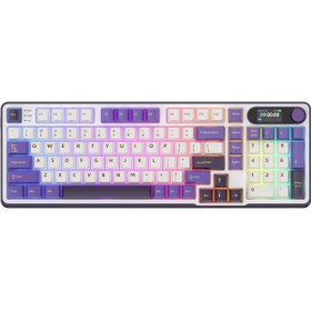 Resim Royal Kludge S98 Beyaz-Mavi RGB Kablosuz US Gaming Klavye 