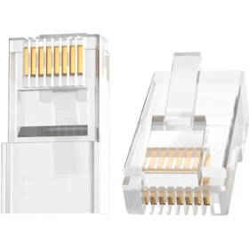 Resim VegGieg CAT5E RJ45 Jack 8P8C Ethernet Konnektörü Altın Kaplama 102 Adet 