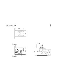 Resim Bocchi 1416-002-0128 V-Tondo Rımless Klozet ve Kapak M Beyaz 