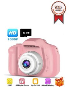 Resim Torima Pembe Renk Mini 1080p Hd Çocuk Kamera Dijital Fotoğraf Makinesi 2.0 Inç Ekran 