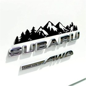 Resim Mavi-18cm X 4.5cm-araba Tampon Çıkartmaları Ağaçlar Dağ Ve Koca Ayak Vinil Çıkartmaları Araba Dış Dekorasyon Dış Mekan 