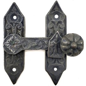 Resim Skygo Antika Tarz Dekoratif Pirinç Kapı, Pencere Mandalı - 86x72 mm, Oksit 