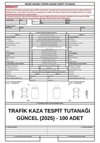 Resim Trafik Kaza Tesit Tutanağı Güncel 2025 - 100 Adet 