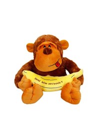 Resim 1518 Peluş Goril Oturan Muzlu 50 Cm 