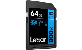 Resim Lexar 64GB High-Performance 800X Uhs-I Sdxc Memory Card (Blue Series) 