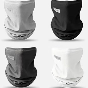 Resim 1 Adet Unisex Spor Reflektif UV Koruma Nefes Alabilen Yüz Maskesi, Soğutucu Buz İpek Toz Geçirmez, Tam Kapsama Boyun Gaiter Eşarpları, Ayarlanabilir İplerle, Açık Hava Aktiviteleri İçin 