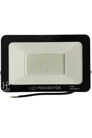Resim Hazar Led 12-24 Volt 100 Watt Tablet Projektör Beyaz SMD Led Projektör 