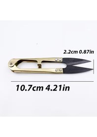 Resim Mini boyutlu Çok Amaçlı Metal gövdeli Seramik Uçlu Temizleme U Makası 