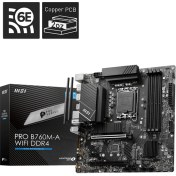 Resim Msı Pro B760M-A Wıfı Ddr4 Soket 1700 Ddr4 5333(OC) Pcı-E ,m.2 Usb3.2 Hdmı,dp 1x 2.5g Lan wı-Fı 6e Matx 