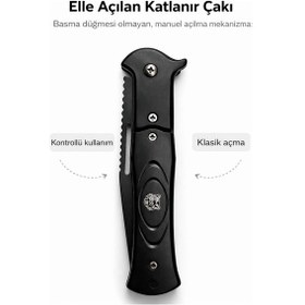 Resim Otomatik Siyah Renk Çakı Bıçak Bıçak Çakı Siyah 