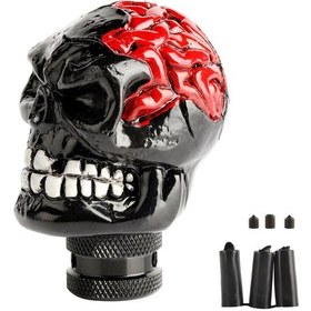 Resim Dianziye Kırmızı Kafa Reçine Vites Topu - 3 Adapteçli 8mm,10mm,12mm - Kolay Kurulum - Otomatik Vitesli Araçlar İçin Düğmésiz - Dayanıklı Kaliteli 