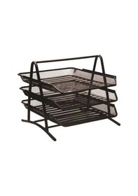 Resim Perfore Evrak Rafı Metal 3 Katlı Siyah 460g Diğer 