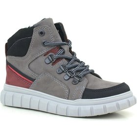 Resim Rakerplus Hakiki Deri Gri Fermuarlı Erkek Çocuk Bot Gri 