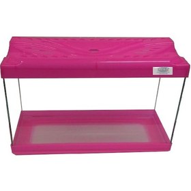 Resim Kanki Pet KP3518 Renkli Kapak Akvaryum Pembe 35 CM 