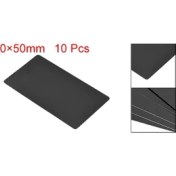 Resim Mingjin Shop 1 Siyah 100X50X0,3MM Stili Uxcell Boş Metal Kartvizit Boyalı Alüminyum Alaşımlı Boşluklar Kart Dıy Lazer Baskı (Yurt Dışından) 