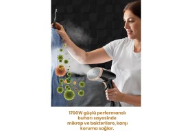 Resim Goldmaster Easyjett 1700 Watt Seramik Tabanlı Portatif Buharlı Kırışık Giderici Düzleştirici Taşınabilir Buharlı Seyahat Dikey Ütü 