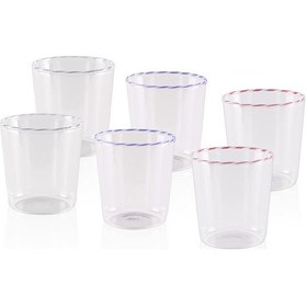 Resim The Mia Borosilikat Su Bardağı 6 Parça 320 Ml Çok Renkli 