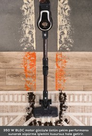 Resim Karaca Power Up Pro Dik Süpürge Black Chrome 350 W 