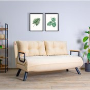 Resim Pafu Sando İkili Katlanır Yataklı Koltuk Krem 