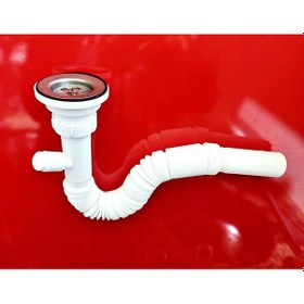 Resim Yapıtaşı Yt51 Çatallı Makina Çıkışlı Körüklü Lavabo-eviye Sifonu 