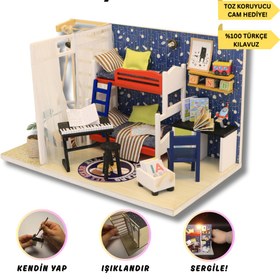 Resim Genel Markalar Minyatür Çocuk Odası | Kendin Yap Maket Ev Seti | Ahşap Çocuk Odası | Kendin Yap 