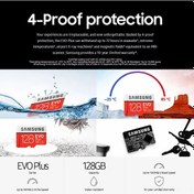 Resim Vkemall Samsung Uyumlu Evo Plus 128gb Mikrosd Kartı, 100mb/s Okuma Hızı, 4k Uhd Video İçin, 4-emniyet Koruma, U3 Class10 