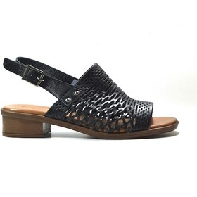 Resim Beety 6001 Hakiki Deri Siyah Anatomik Kadın Sandalet Siyah 