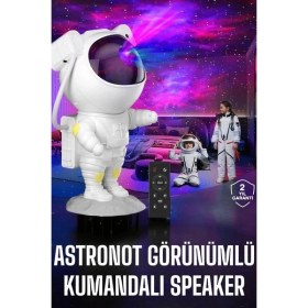 Resim Luord-Store Çocuklara Özel Projeksiyon Astronot Lamba Speaker Sevimli 